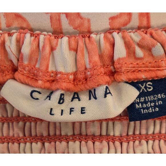 Cabana Life Off the Shoulder Tassel Dress XS Palm Beach Tropical Vacation Beach - Picture 9 of 11